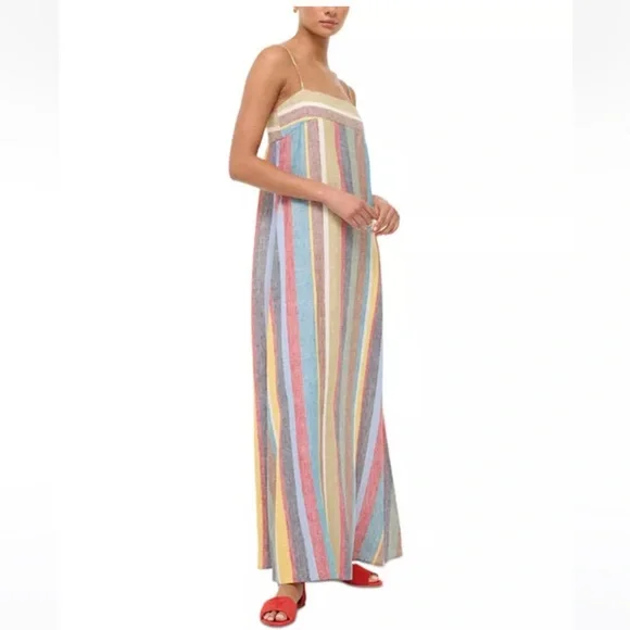 STAUD Laura Linen Dress XS NWT - Picture 2 of 4